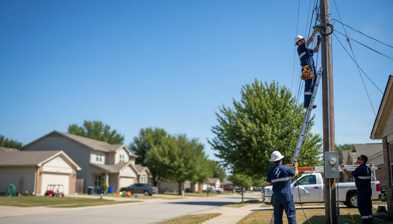 Residential electrician providing installation services in Penwell, TX